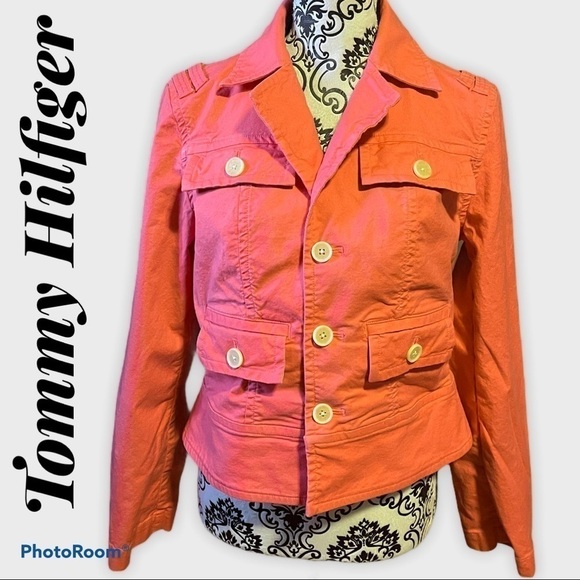 TOMMY HILFIGER Pink Button Up Blazer - Picture 1 of 6